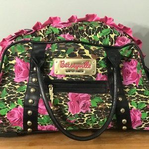 Betsey Johnson Rose Leopard Travel luggage